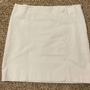Talbots White Lined Pencil Skirt-NEW
